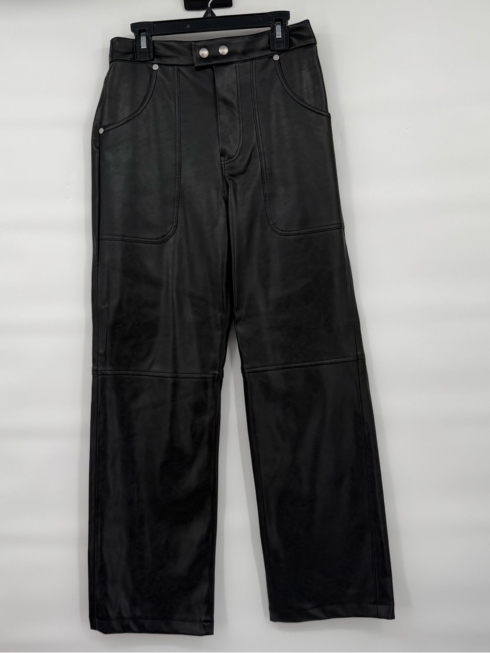 Blank NYC vegan leather the baxter straight leg pants